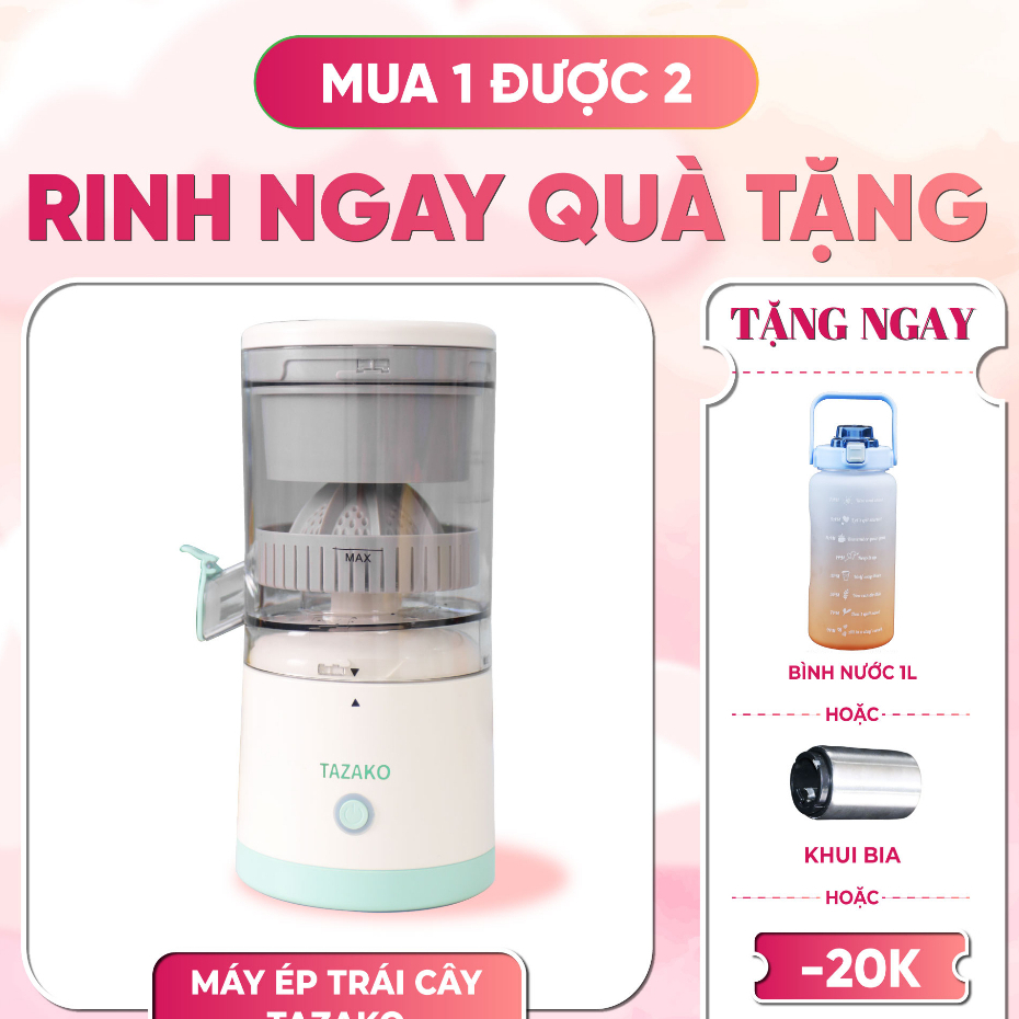 Máy ép trái cây tự động Tazako ép nước nguyên chất 100% ép đến cạn vẫn giữ nguyên chất đậm vị