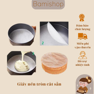 Giấy nến tròn cắt sẵn lót khuôn bánh / Giấy nến nướng hấp bánh