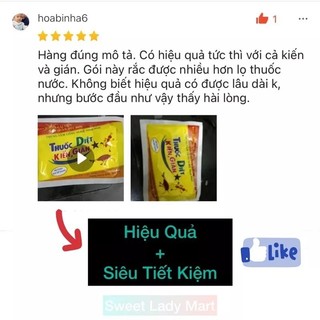 {HIỆU QUẢ  } Thuốc diệt kiến. gián . sinh hoc Bột rắc (gói20G)