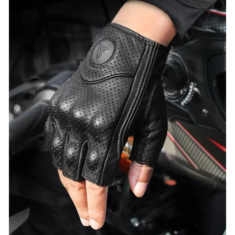 Găng Tay Da Cừu Cụt Ngón Motowolf MDL 0302 Đen Chính Hãng-vinpihome xin chào
