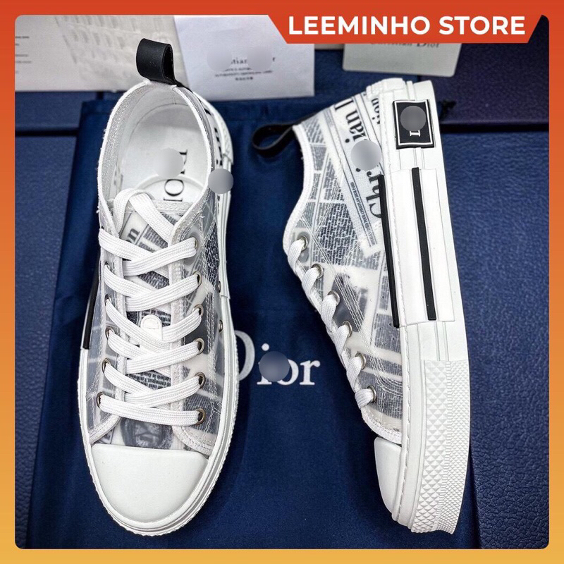 Giày Sneaker Di.or B.23 Obli.que Báo xám , Giày Thể Thao Nam Nữ DIOR. Hoạ Tiết Báo Hàng SC Full bill box Leeminho Shop
