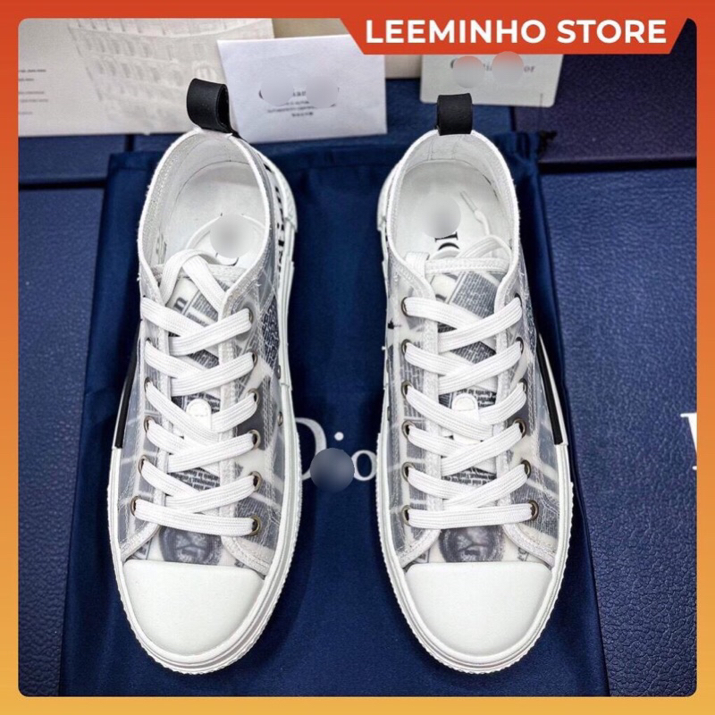Giày Sneaker Di.or B.23 Obli.que Báo xám , Giày Thể Thao Nam Nữ DIOR. Hoạ Tiết Báo Hàng SC Full bill box Leeminho Shop