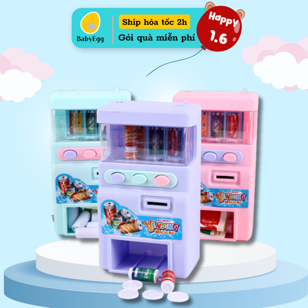 Máy bán nước tự động đồ chơi trẻ em tương tác thông minh cho bé trai bé gái 3 4 5 6 7 8 tuổi baby egg babyegg
