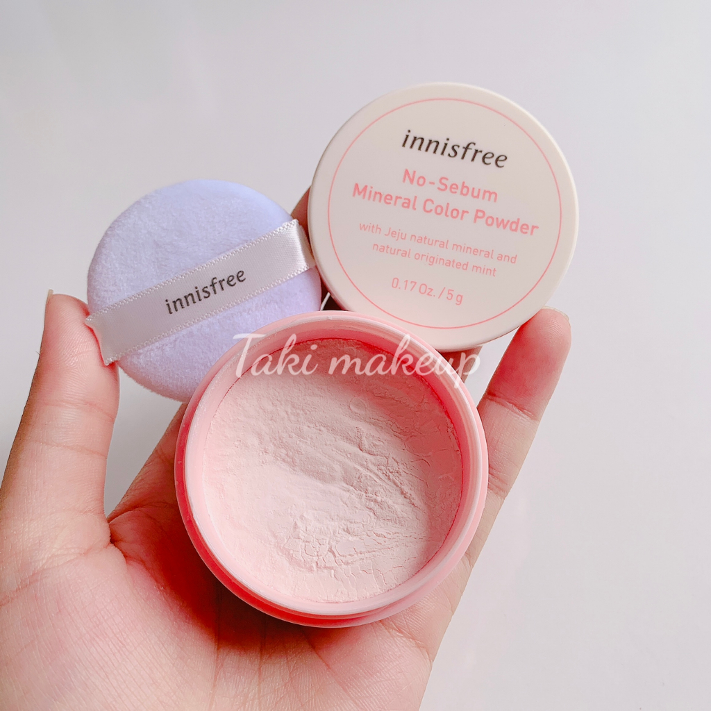 Phấn Phủ Bột Kiềm Dầu Innisfree No Sebum Mineral Powder Ko Màu Mẫu Mới