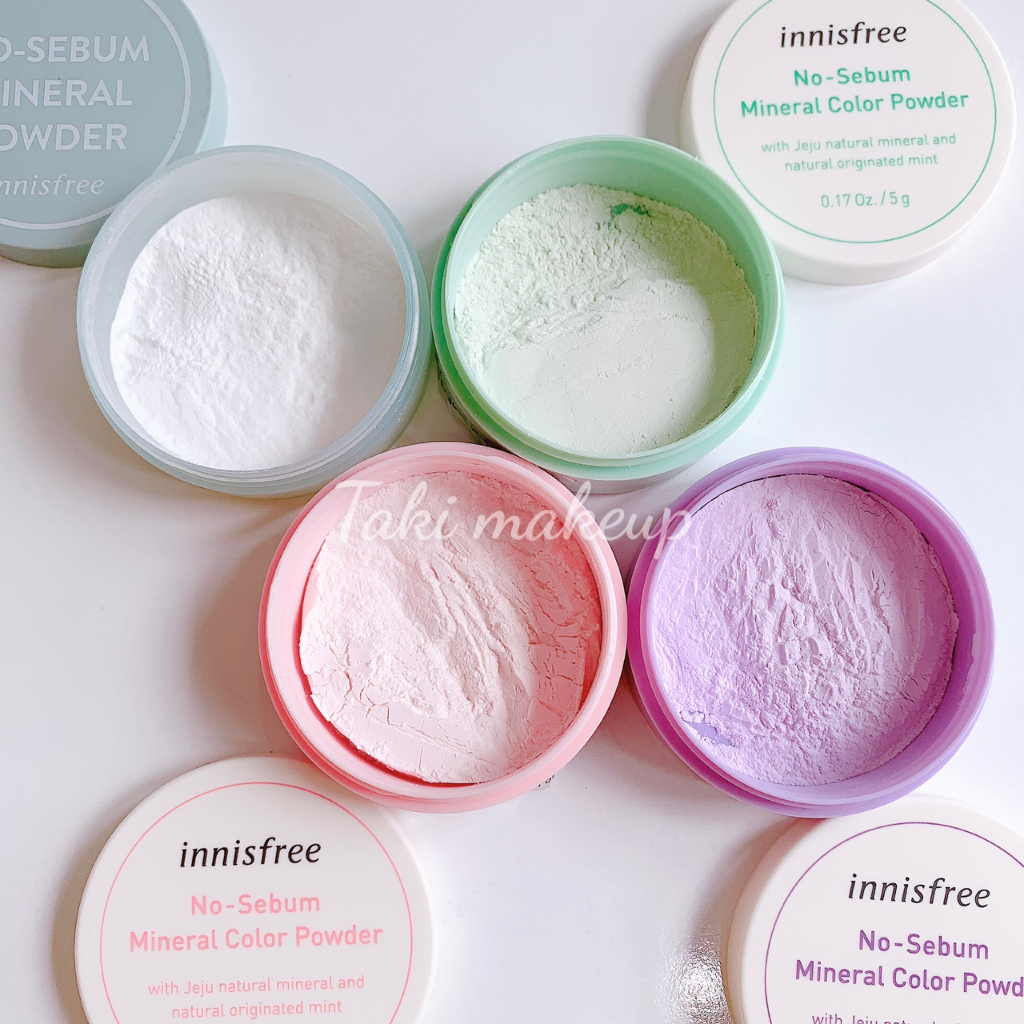 Phấn Phủ Bột Kiềm Dầu Innisfree No Sebum Mineral Powder Ko Màu Mẫu Mới