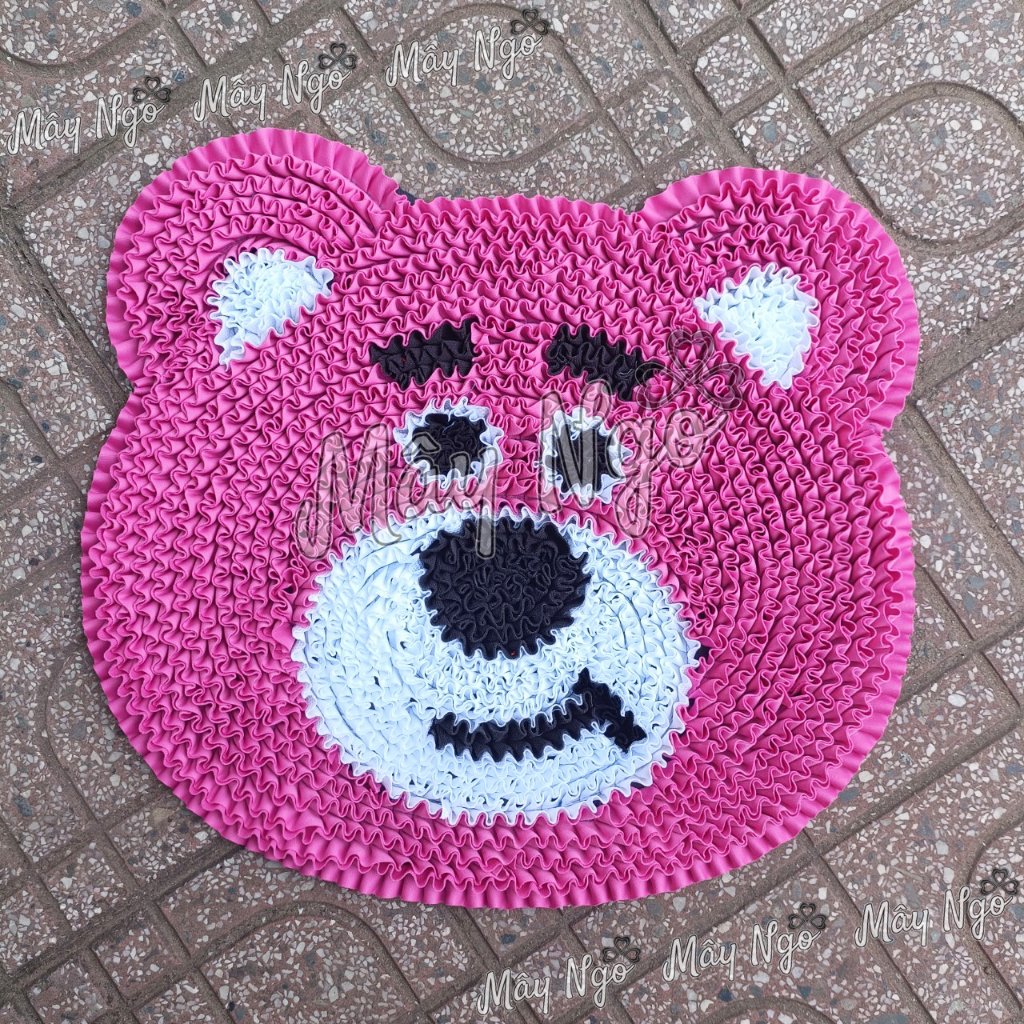 Thảm lau chân mặt gấu dâu lotso