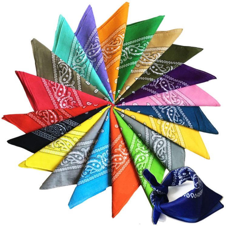 Khăn bandana kèm chain bạc cao cấp