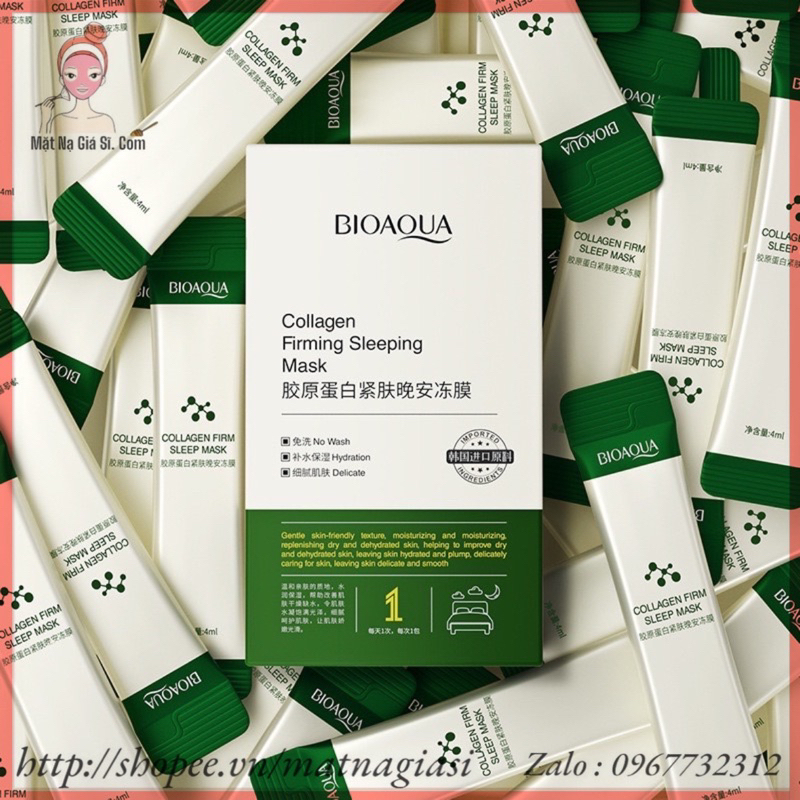 Full Hộp 20 Gói Mặt Nạ Ngũ Collagen Bioaqua CHÍNH HÃNG