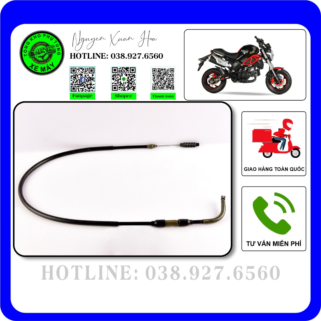 Dây côn Du1/ Du2/ MV augusta (U1)/ LF/ Ducati mini/ Ducati 110 (Lắp chuẩn zin cho xe theo thiết kế của Nhà sản xuất)