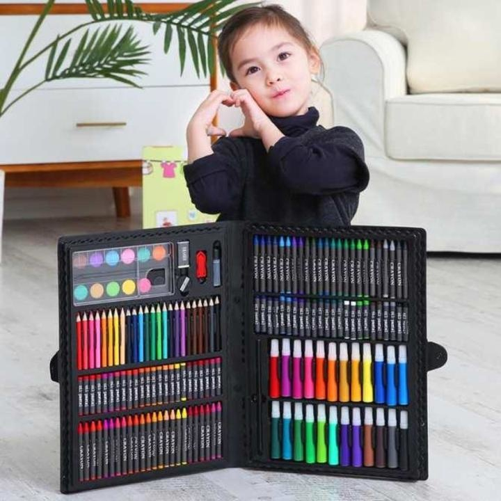 Hộp màu 150 chi tiết cho em bé yêu thỏa sức sáng tạo, màu đẹp, sắc nét, không độc hại