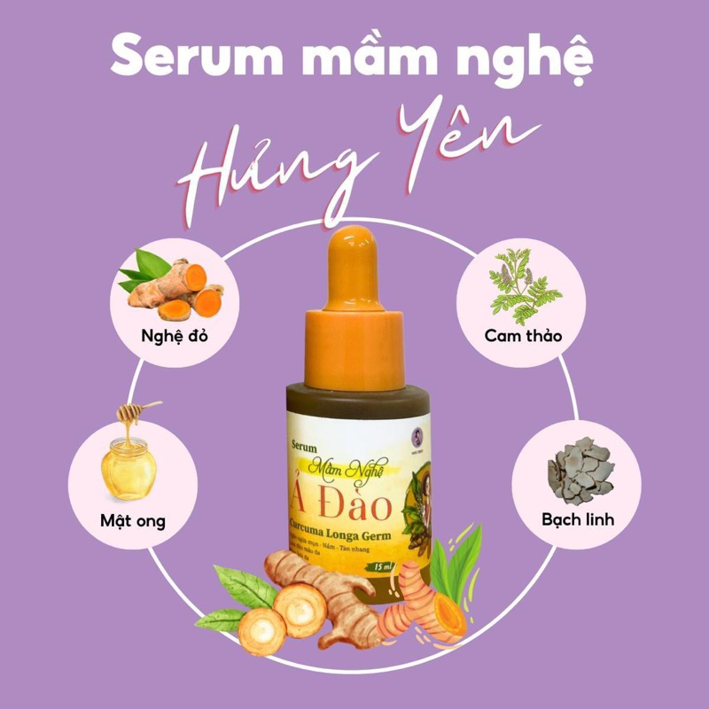 Serum Cao Mụn Mầm Nghệ Giảm Mụn, Mờ Thâm, Trắng Da 15ml - Mộc Nhan Việt Nam