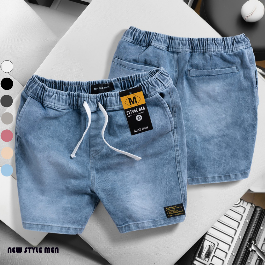 Quần short nam jean cao cấp MP MEN dày mềm co giãn thoải mái from trên gối