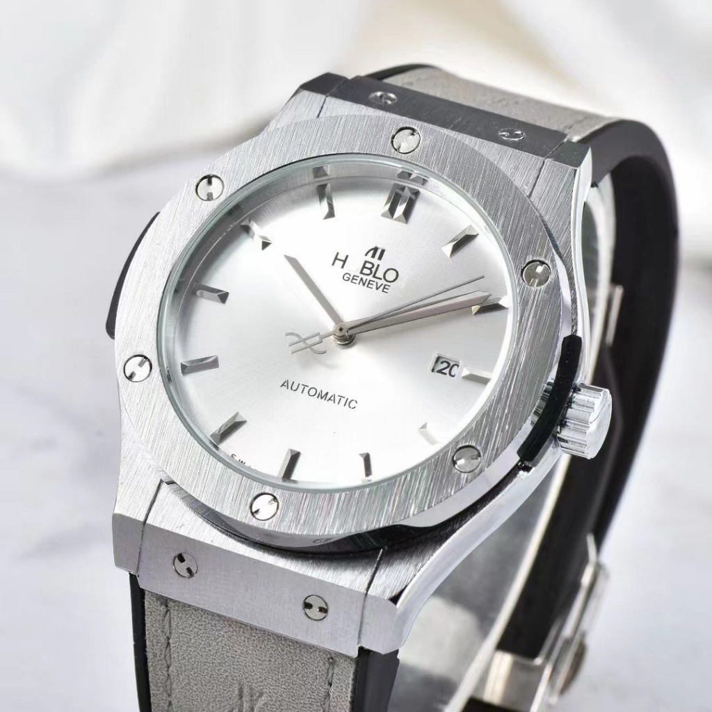 Đồng hồ Hub nam Automatic, Mặt kính Saphire Size 42 Viền Trơn, Chống Nước 3ATM [Bảo Hành 12 Tháng]