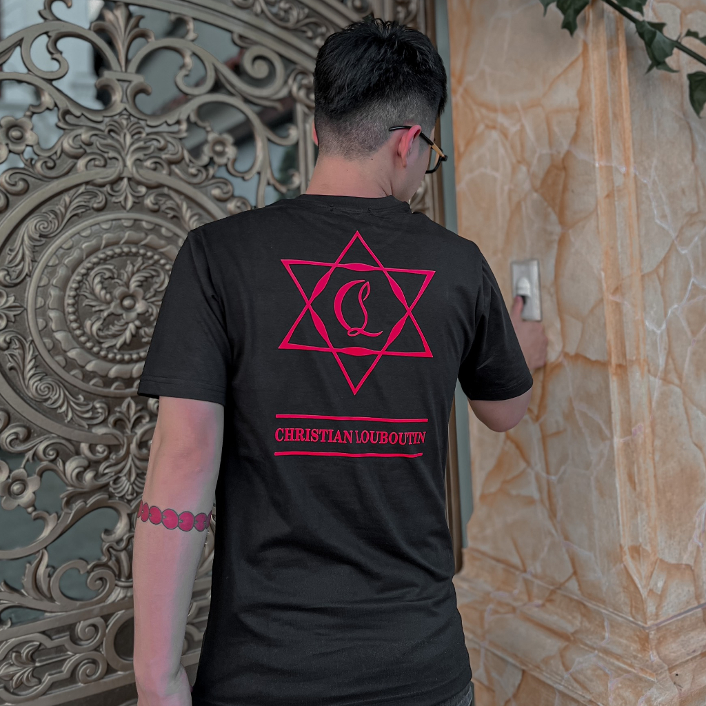 Áo LBT Môi Kim tuyến ngôi sao đỏ hai mặt vải chất COTTON 100% - Áo Phông Hưởng Đá ngôi sao kim tuyến đỏ hai mặ