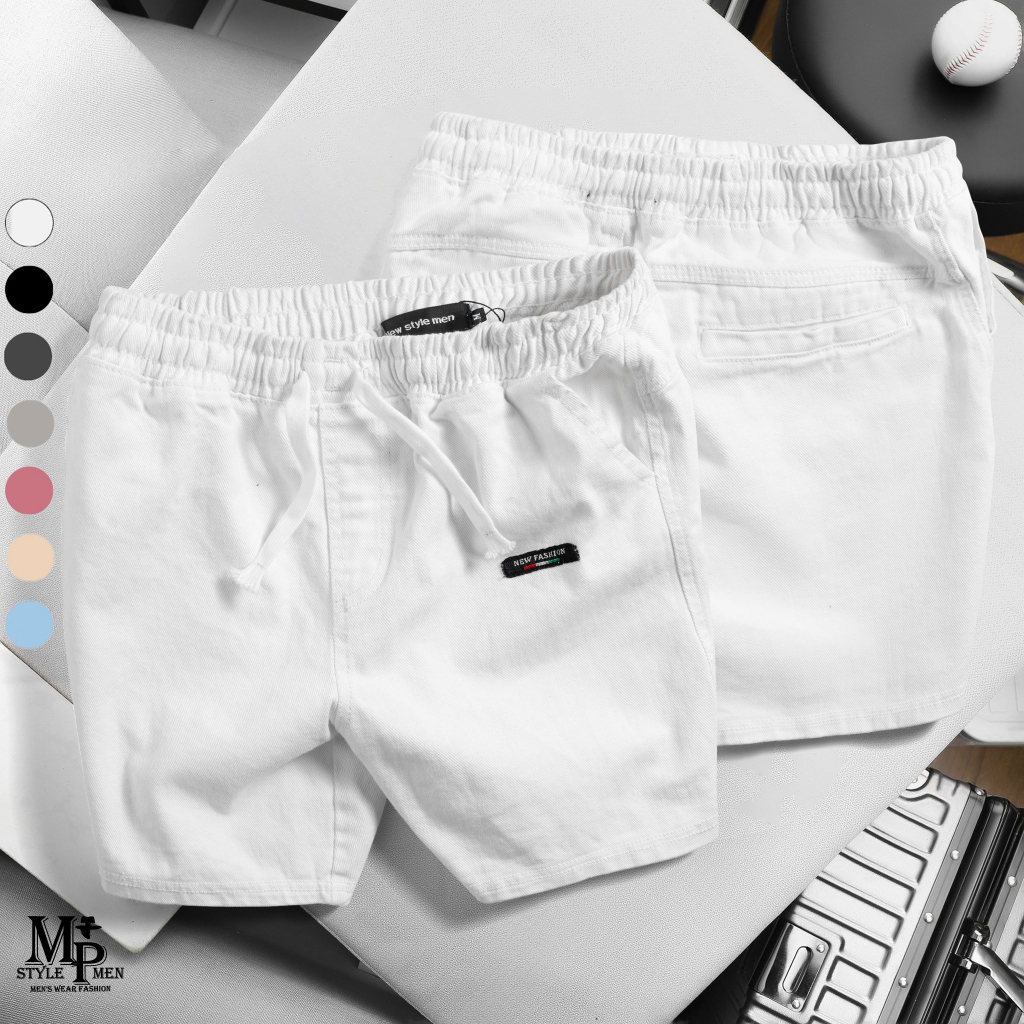 Quần short nam jean cao cấp MP MEN dày mềm co giãn thoải mái from trên gối