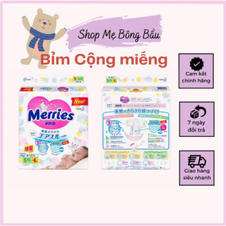 Bỉm dán/quần MERRIES Cộng Miếng nội địa đủ size Nb96/S88/M68/M64/L58/L50/XL44/XXL28