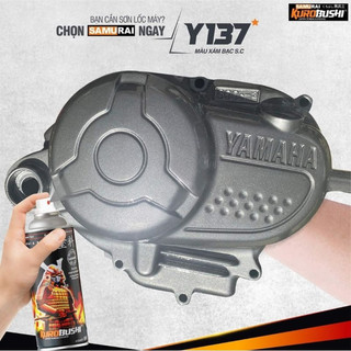 COMBO 3 CHAI SƠN XỊT LỐC MÁY SAMURAI MÀU XÁM S.C YAMAHA Y137*