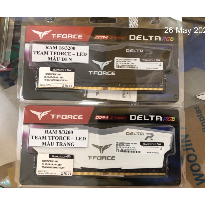 Ram Team 8Gb Delta RGB LED T-Force DDR4 3200Mhz - Hàng chính hãng