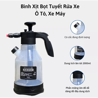(3 mẫu) Bình Xịt Tạo Bọt Tuyết Rửa Xe Ô Tô , Xe Máy Cầm Tay 1.8L- 2 lít Tiện Dụng - bọt rửa xe không chạm -Khải Huy Scar