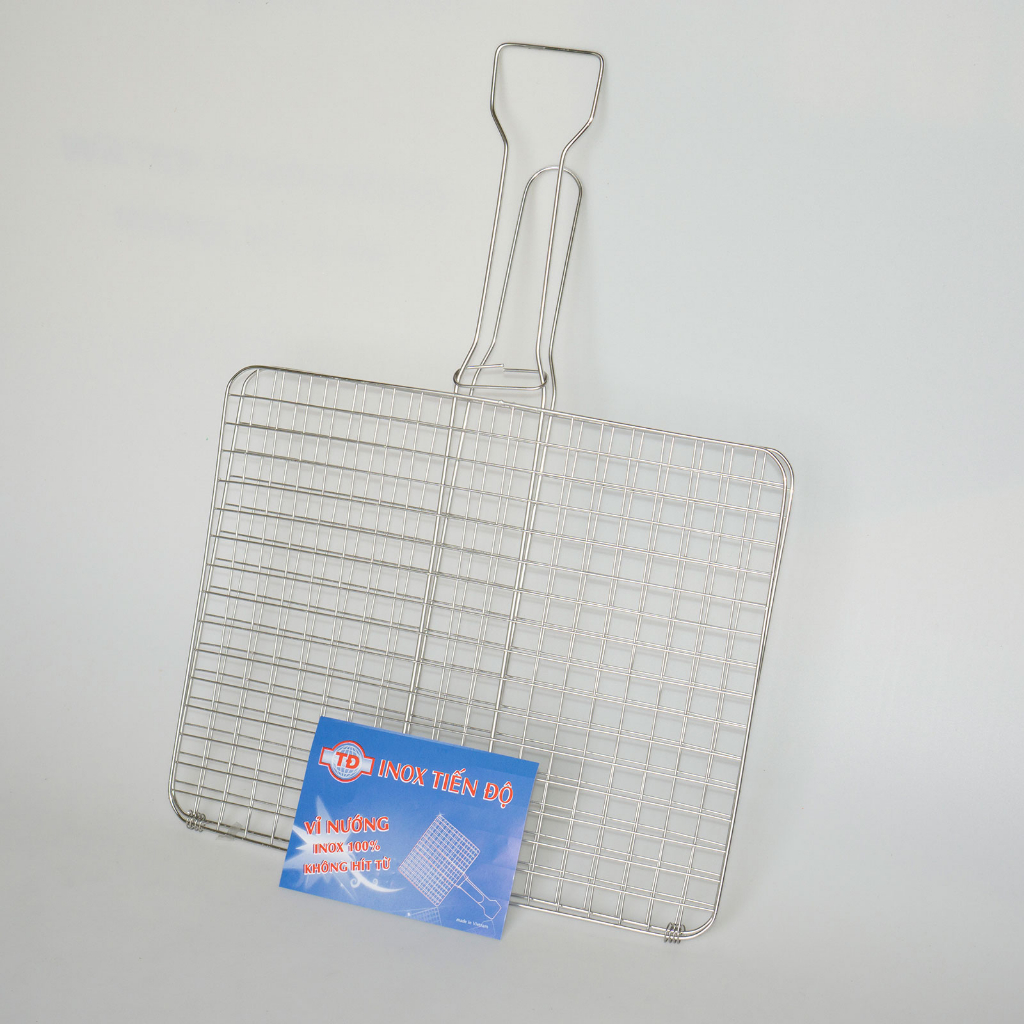 Vỉ nướng Kẹp hộp inox 304 Tiến Độ Size Nhỏ 19x23cm