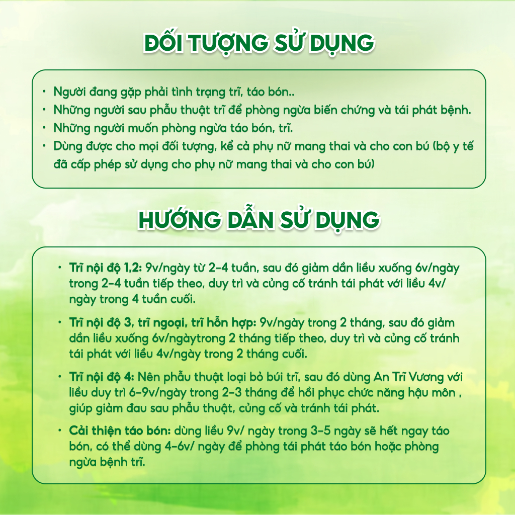 Combo 3 Hộp Viên Uống An Trĩ Vương Giúp Co Búi Trĩ, Giảm Sưng Đỏ Và Đau Rát Hậu Môn, Hạn Chế Táo Bón 30 Viên/Hộp