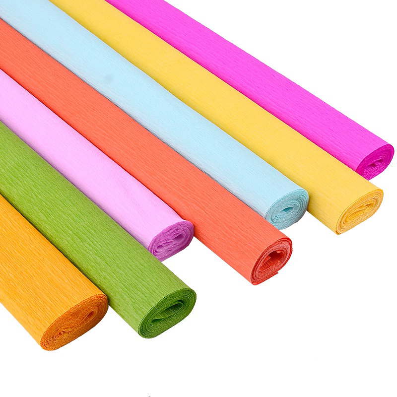 Giấy nhún, giấy nhăn làm hoa handmade 50cm*2,5m