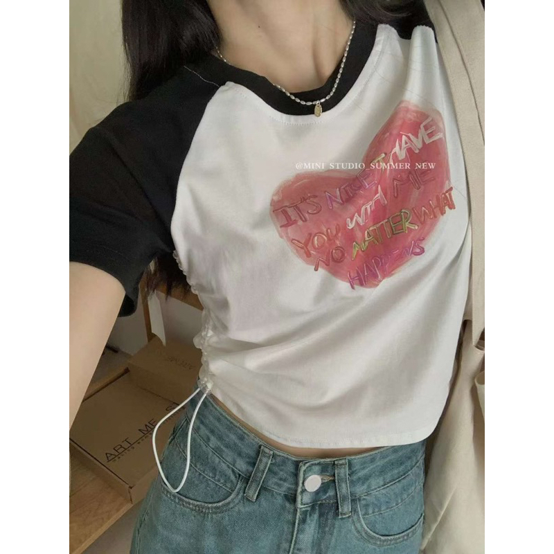 Áo trái tim hoa Xịn chuẩn QC  / Ảnh thật