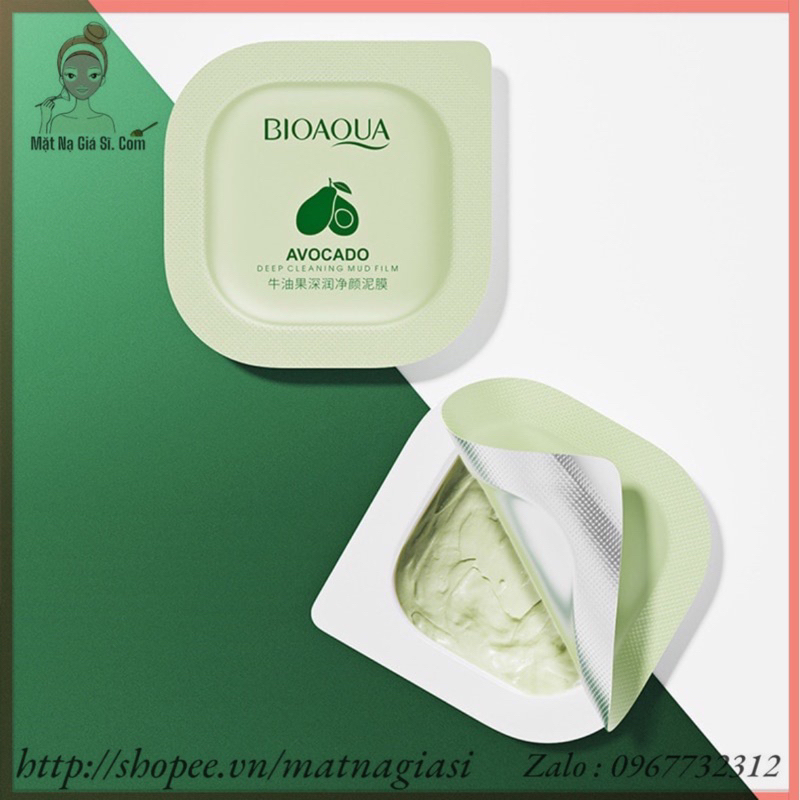 Full Hộp 8 Hủ Mặt Nạ Bùn Đất Sét Quả Bơ Bioaqua Chính Hãng