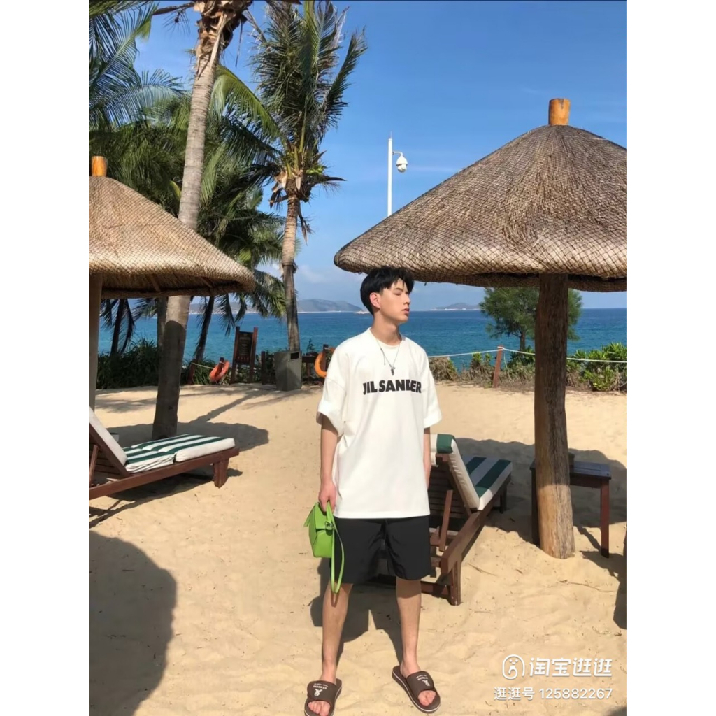 Áo thun unisex JIL SANDER trend chất cotton thoáng mát thấm hút oversize