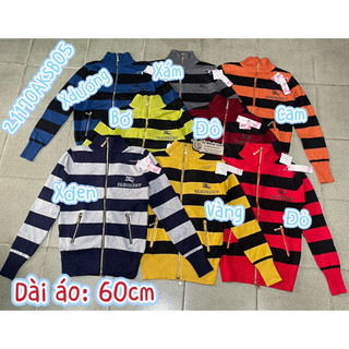 Áo khoác len sọc dây kéo 225k