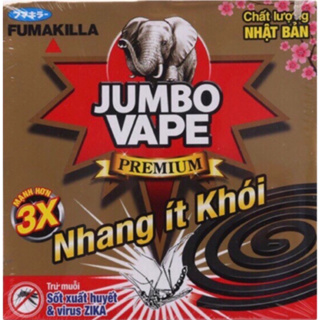 Nhang Muỗi Cao Cấp Ít Khói JUMBO VAPE Mạnh Gấp 3 Lần Hộp 10 Khoanh