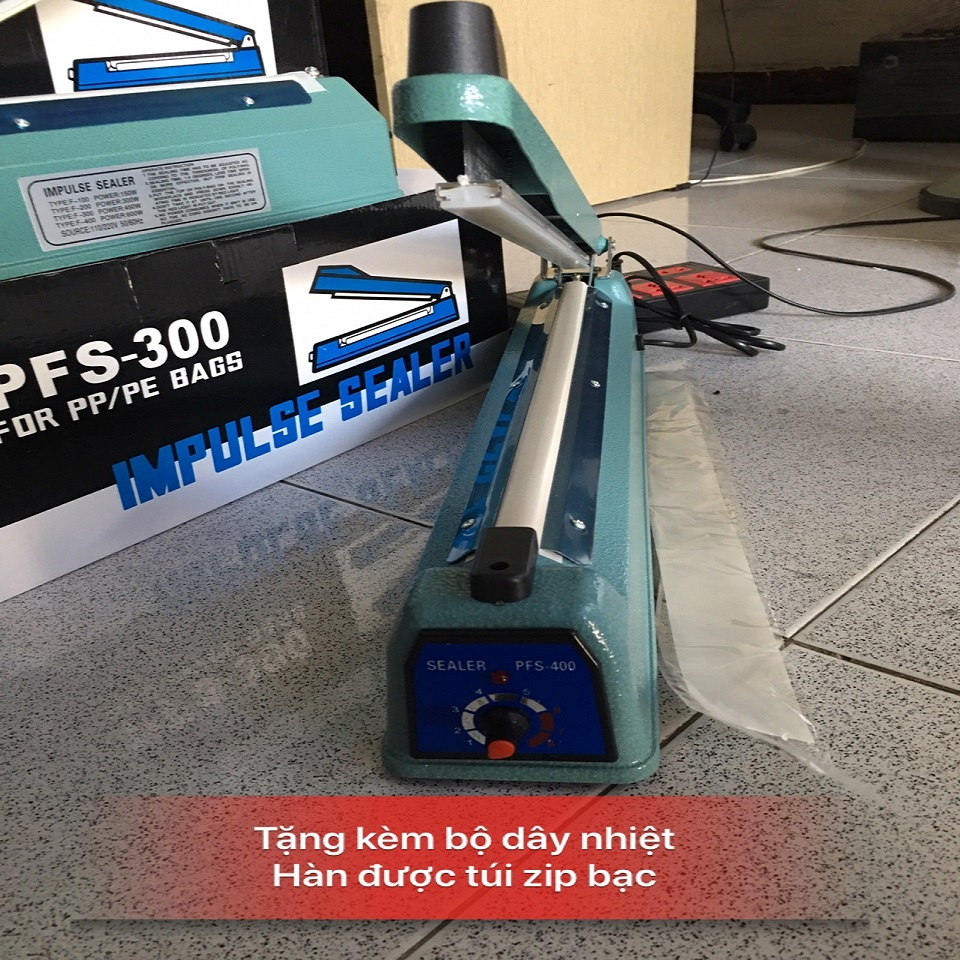 Máy hàn miệng túi dài 30cm,vỏ sắt  không kén túi tặng dây nhiệt, Đóng Gói Thực Phẩm