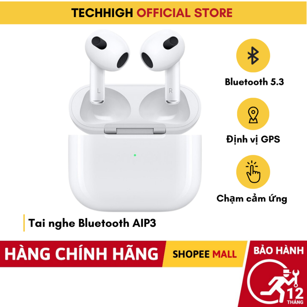 Tai Nghe Bluetooth Không Dây AlP3 Âm To Mic Rõ Pin Trâu Định Vị Đổi Tên- TECHHIGH