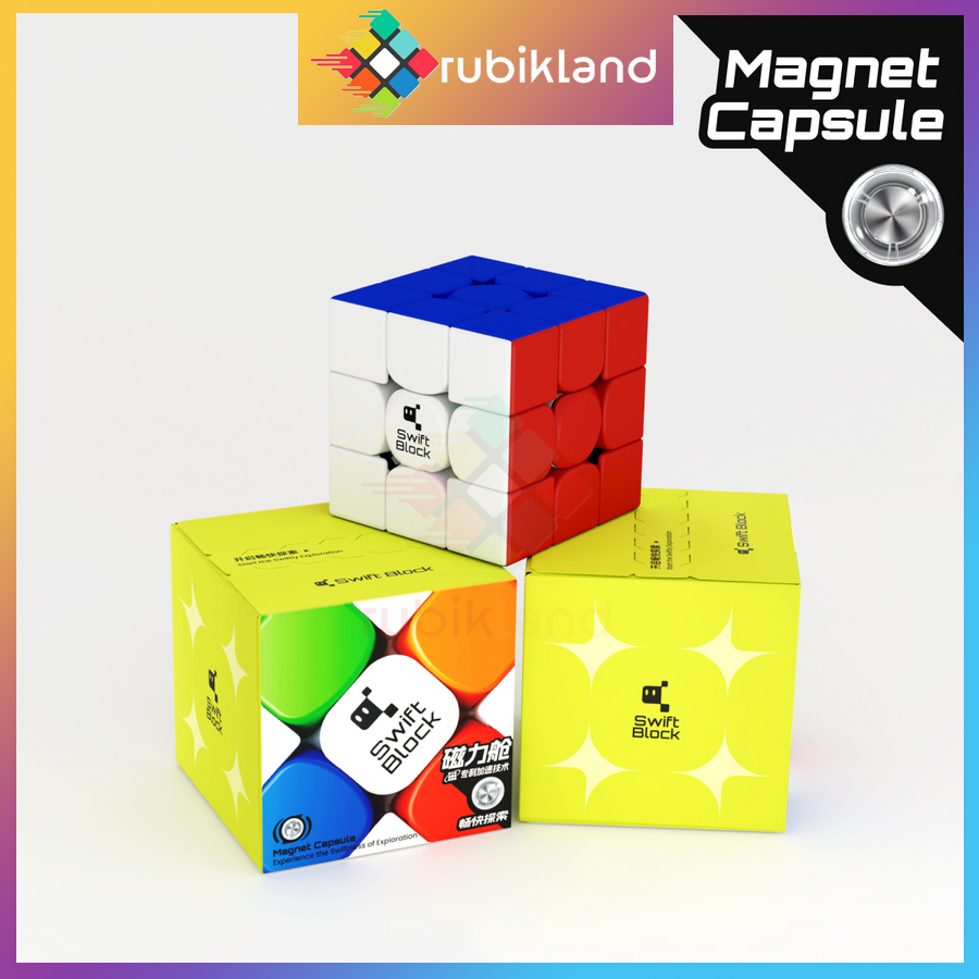 Rubik Gan Swift Block 355S 3x3 Rubic Gan Budget Cube Có Nam Châm Khoan Lỗ Stickerless Đồ Chơi Trí Tuệ Trẻ Em