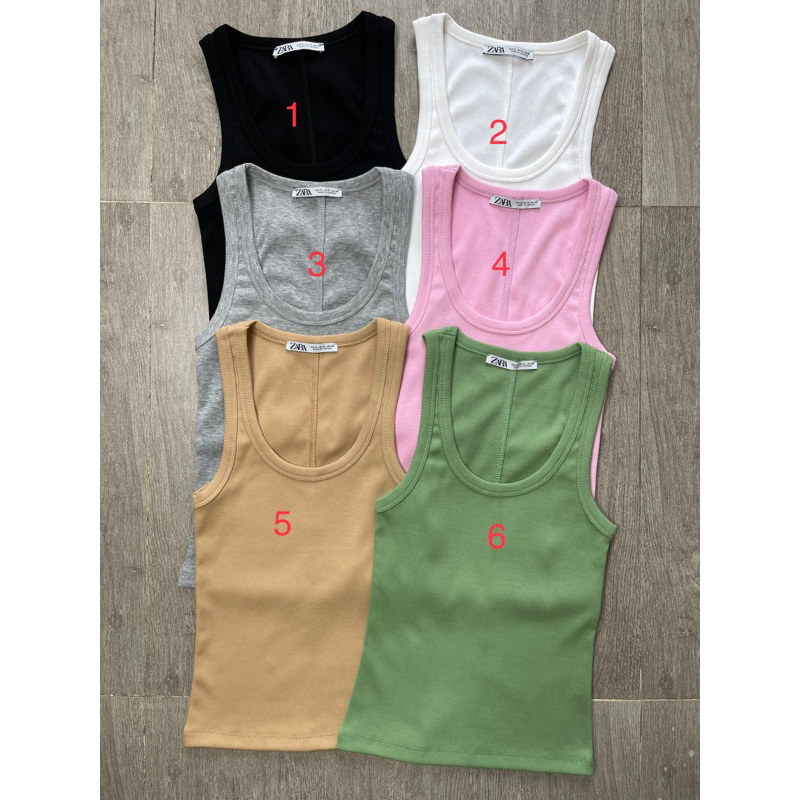 Áo 3 lổ tanktop form dài zara , thun gân dày đẹp vnxk