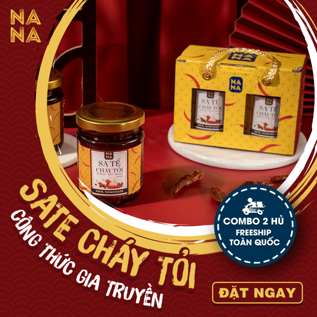 Sa tế cháy tỏi Nana Foods 1 hũ 120gr 100% Handmade