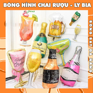 Bóng bay hình chai rượu ly bia trang trí sinh nhật thôi nôi, đầy tháng bóng bay đà nẵng bbdn