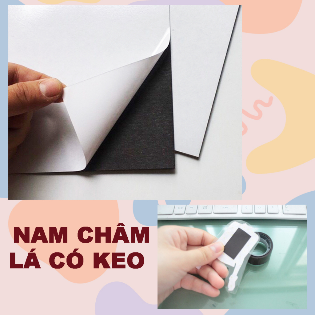 Nam châm lá có sẵn keo tiện ích cỡ 0,5 mm, cỡ A4, A5 (có sẵn giao luôn)