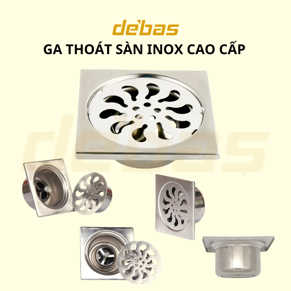 Ga thoát sàn nội địa trung ngăn mùi inox 304 chặn rác phễu thoát sàn KKK Các cỡ ống 45 60 76 90