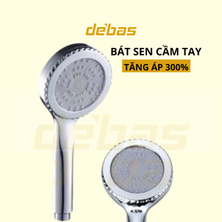Vòi sen tắm nóng lạnh tăng áp cao cấp bát sen tắm vòi hoa sen dây sen inox và cài sen Debas TS33