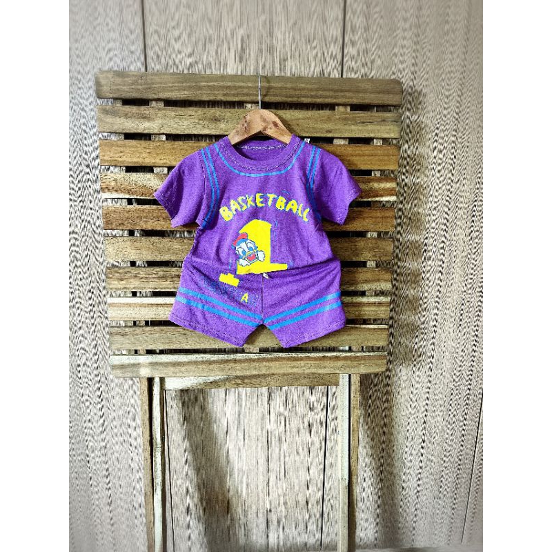 Bộ cộc tay thể thao basketball cho bé trai, bé gái, vải cotton mềm mát