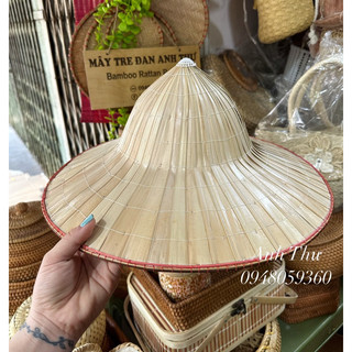 Mũ lá nam, mú lá nón lá lâm sung rộng vành chống nắng shop mây tre đan Anh Thư