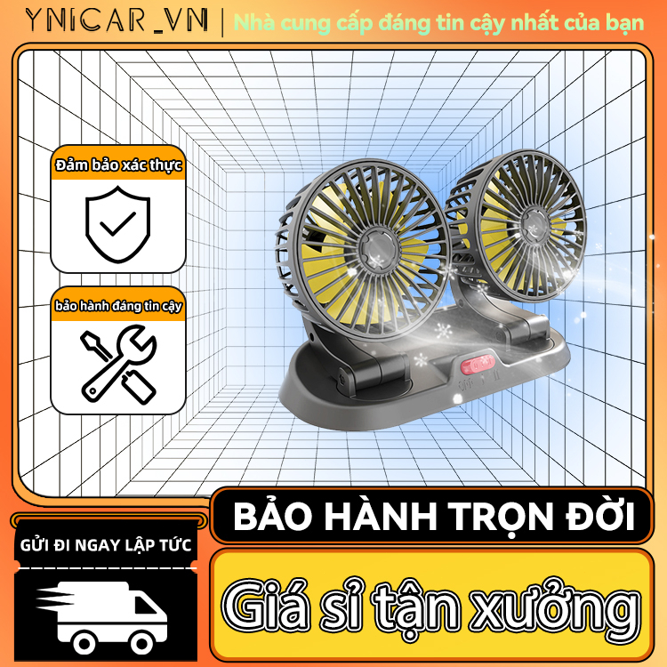 Quạt 12v siêu mạnh ô tô,Quat mini trên xe ôtô,Quạt 24v xe tải,Quạt mini xe ô tô,xoay 360 độ công suất lớn Bảo Hành Trọn