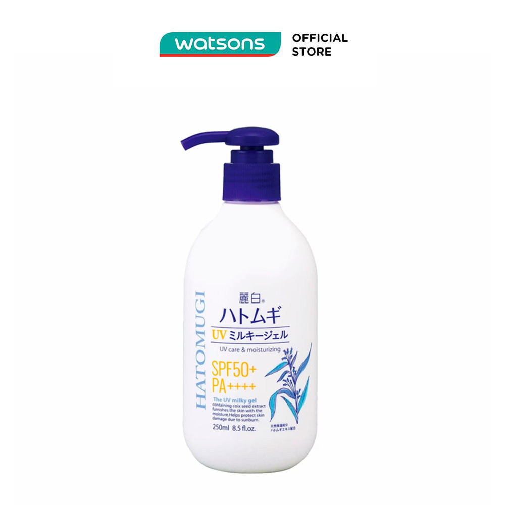 Gel Dưỡng Thể Chống Nắng Reihaku Hatomugi UV Milky Gel 250ml