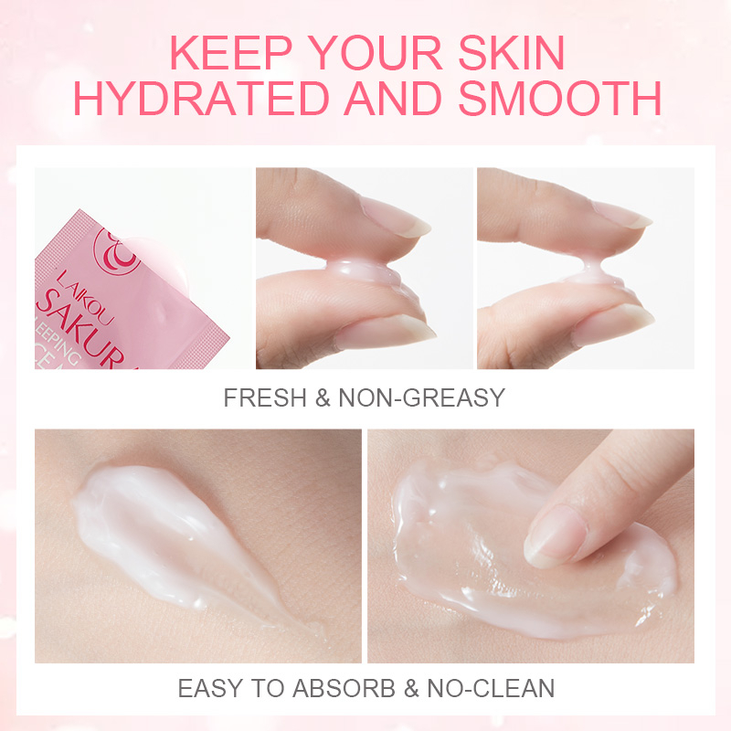 Mặt nạ ngủ trà xanh/ hoa anh đào giúp cấp ẩm và làm sáng da 3g*15pcs