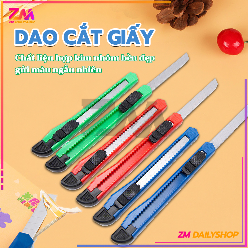 Dao Rọc Giấy, dao rọc bìa, sản phẩm quen thuộc của học sinh, văn phòng,rọc dây cáp điện Tiện Dụng Size Lớn