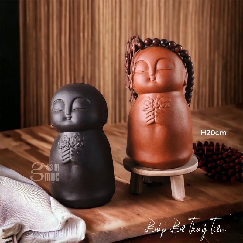 Tượng Phật mini decor, gốm Bát Tràng