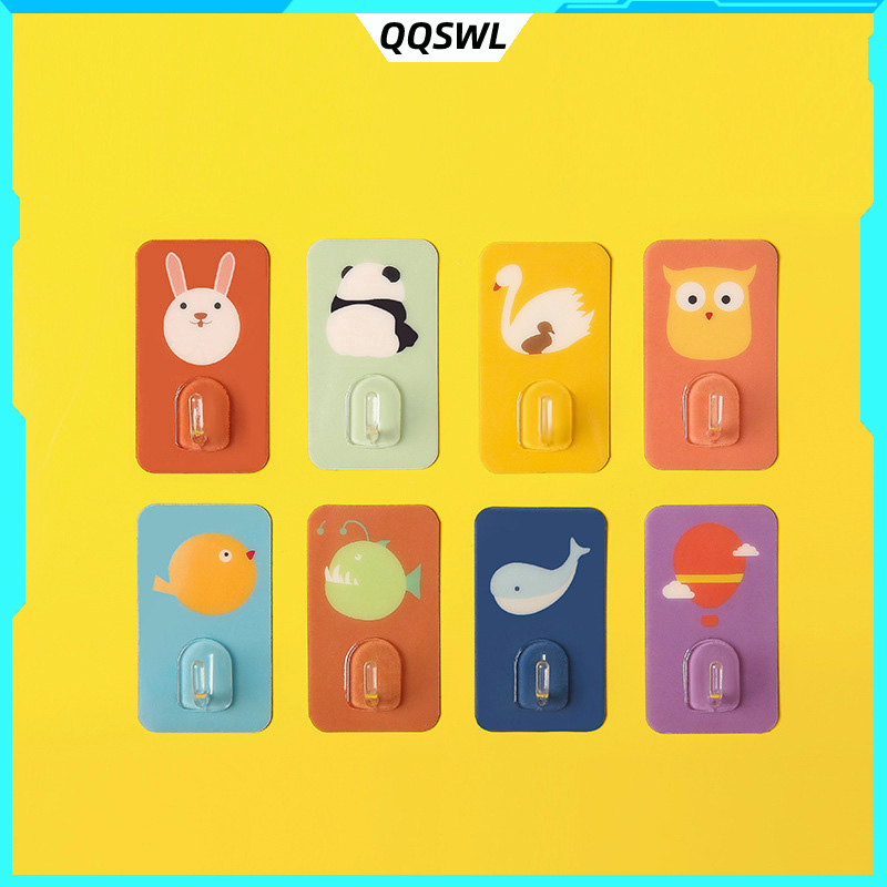 Móc Treo Đồ Dán Tường Siêu Dính Hình Thú Đa Năng Dán Tường Không Cần Khoan Hình Hoạt Hình Dễ Thương Sáng Tạo