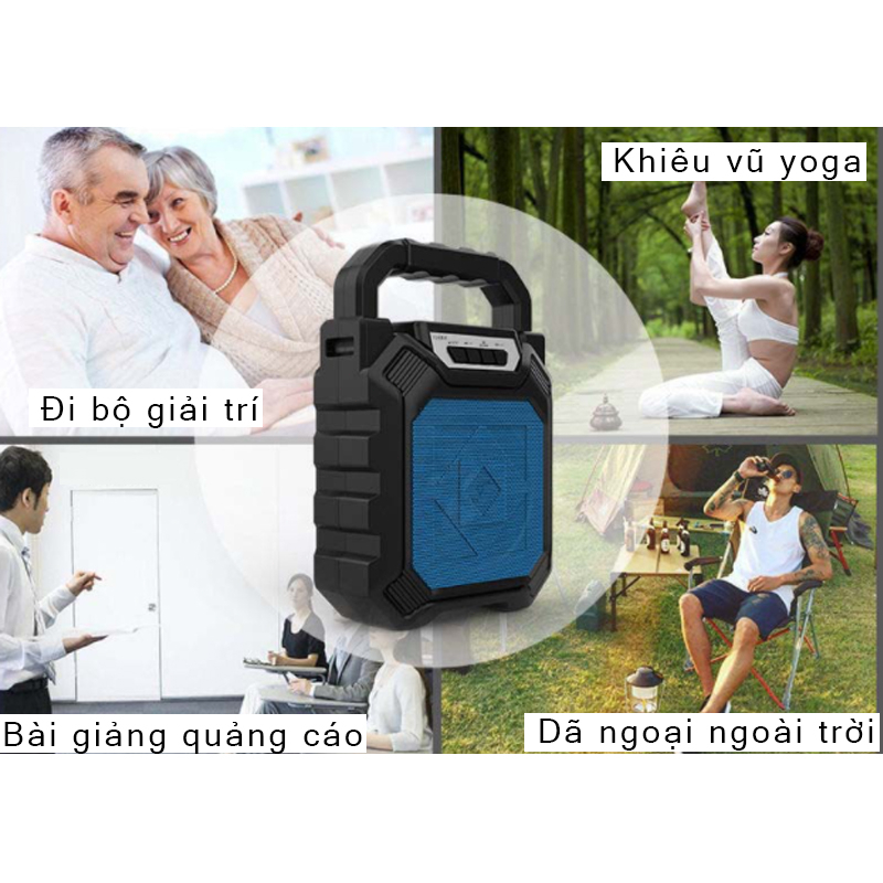 Loa Bluetooth Không Dây,Loa Karaoke Mini Micro-Loa Micro Cầm Tay SK-668(Có Microphone)