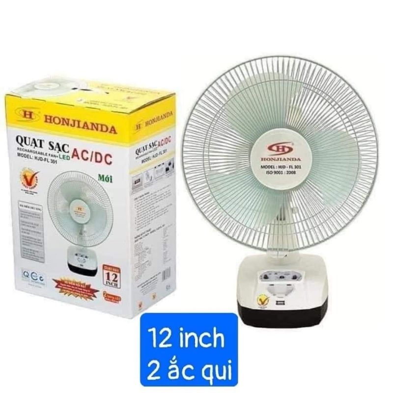 QUẠT TÍCH ĐIỆN HONJIANDA loại 2 bình ác quy